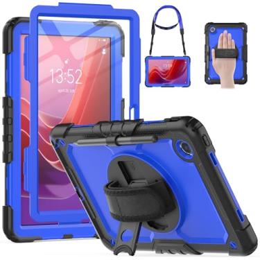 Imagem de HXCASEAC Capa para Lenovo Tab M11/K11 LTE de 28 cm com protetor de tela/suporte para caneta/alça rotativa, capa protetora para tablet M11 (TB-330FU/TB-330XU) 2024, azul