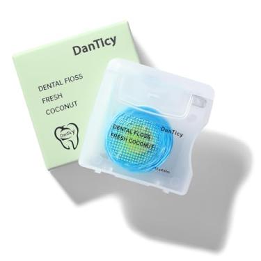 Imagem de Fio dental com infusão de óleo de coco, fio dental encerado vegetal natural de limpeza profunda, limpeza extra ampla e desliza de forma suave e fácil, sem PFAS | Sabor de coco (30 m x 1 unidade)