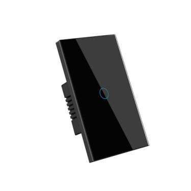 Imagem de BoShiNuo Interruptor de luz inteligente ZigBeeTuya, sem fio neutro, sem necessidade de capacitor, vida inteligente 1/2/3 compatível com Alexa Gogle Home-1211ZC-BLACK-01