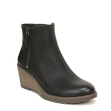 Imagem de Dr. Scholl's Shoes Bota feminina Chloe anabela, Preto liso, 10