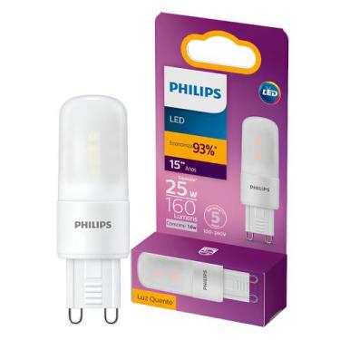 Imagem de Kit 12 Lâmpadas Led Halopin G9 1,6W Bivolt Philips, 110V/220V, BRANCO-