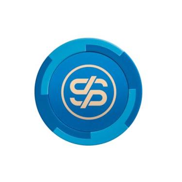 Imagem de SLOWPLAY Godel Clay Poker Chips, composto de argila pesada de 14 gramas, fichas grandes de 40 mm a granel, pacote de 127 cm azul sem denominação