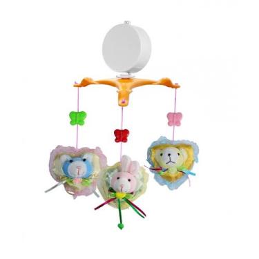 Imagem de Móbile Berço Bebê Musical E Giratório Ursinhos Menina Baby - Color Bab