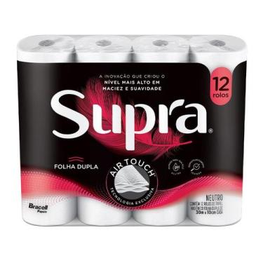 Imagem de Papel Higiênico Folha Dupla Bracell Supra 12 Rolos 30m, 12