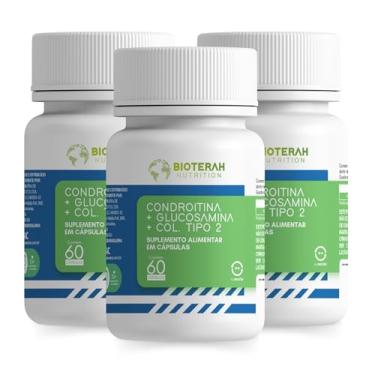 Imagem de Condroitina + Glucosamina + Colágeno Tipo 2 180 Capsulas BIOTERAH Suplemento Alimentar