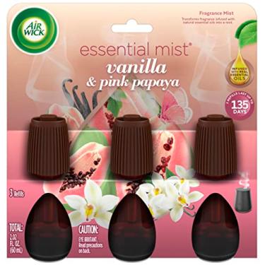 Imagem de Air Wick Essential Mist Refill, 3 ct, Vanilla and Pink Papaya, Essential Oils Diffuser, Air Freshener