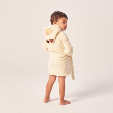 Imagem de Roupão de microfibra ml bichinhos c/ capuz liso baby-joy - BABY JOY, T