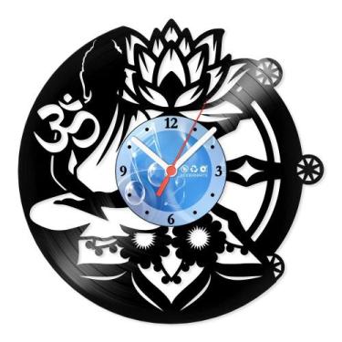 Imagem de Relógio De Parede Disco Vinil Religioso - Budismo OM - VRE-003 - Moder