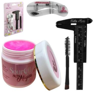 Imagem de Kit Sobrancelha SourCil Pasta Mágica Gel Modelador Profissional  Paqui