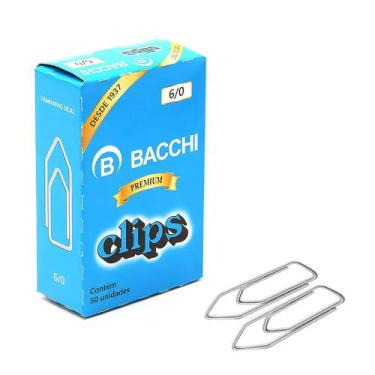 Imagem de Clips Galvanizado Aço 6/0 Bacchi Caixa com 50 Unidades