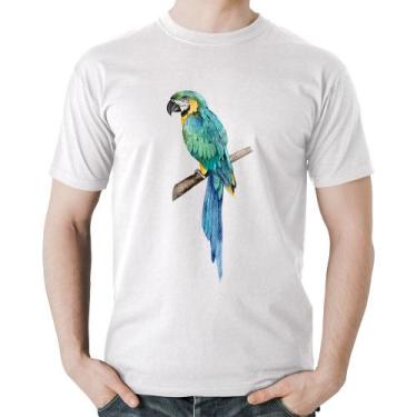 Imagem de Camiseta Algodão Arara Azul - Foca na Moda, Branco, GGG