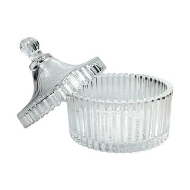 Imagem de Bomboniere Bohemia Em Vidro C/Tampa Suporte Vela 12cm - Fratelli, BOMB