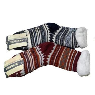 Imagem de Meia de Lã Masculina/Feminina Térmica Adulto/Forro de Lã Grossa - xin 