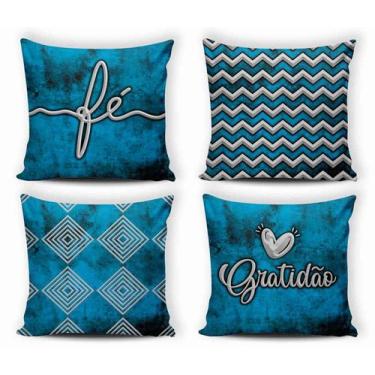 Imagem de Kit 04 Almofadas Personalizadas Cheias Estampa Digital - DUCASA ENXOVA