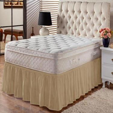 Imagem de Saia Box Casal Padrão C/ Babado Por Toda Cama Oferta - LUA CONFECÇÕES,