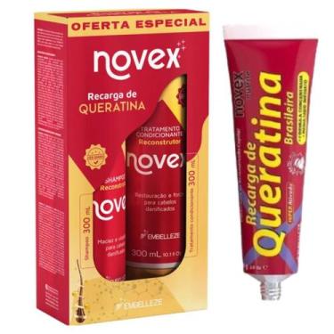 Imagem de Kit Shampoo e Condicionador + Queratina Concentrada Recarga de Querati