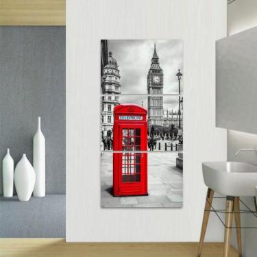 Imagem de Quadro decorativo Conjunto Vertical Telefone e Big Ben Londres - Loja 