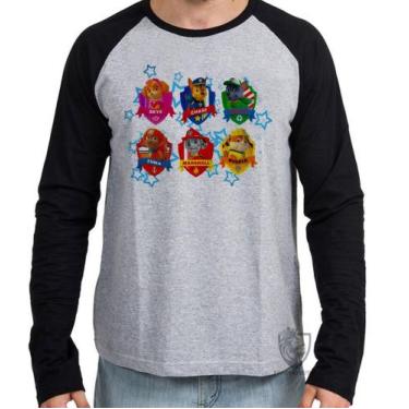 Imagem de Camiseta Manga Longa Patrulha Canina nomes - Empório Dutra, P  adulto
