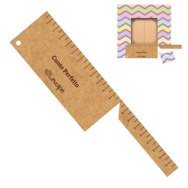 Imagem de Gabarito Mdf Canto Perfeito Régua Para Caixas Cartonadas Scrapbook - S