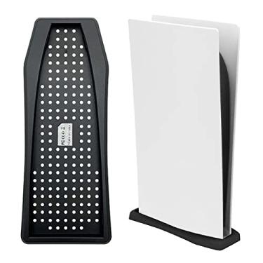 Imagem de CKXIN Suporte vertical para console PS5 – Edição digital – Suporte para Playstation 5 Base de montagem com aberturas de resfriamento integradas e pés antiderrapantes (preto)