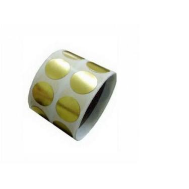 Imagem de Etiqueta Bolinha Dourada 2,5 Cm Rolo C/1000 Unidades - DC Automação