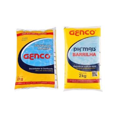 Imagem de Kit Genco Piscina Sulfato Aluminio e Barrilha PH+ Elevador Ph 2Kg - 00
