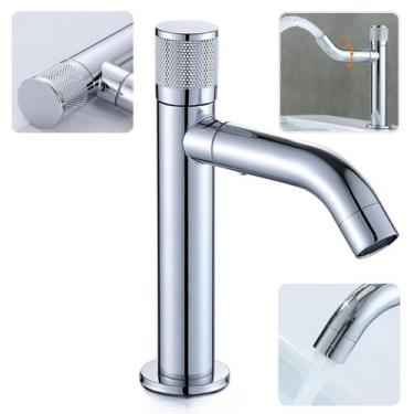 Imagem de Torneira Bica Curvada Metal Pia Banheiro Lavabo Cozinha Gourmet Brilha