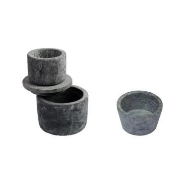 Imagem de Kit Gourmet Mini Molheira 50ml e Manteigueira em Pedra Sabão - Industr