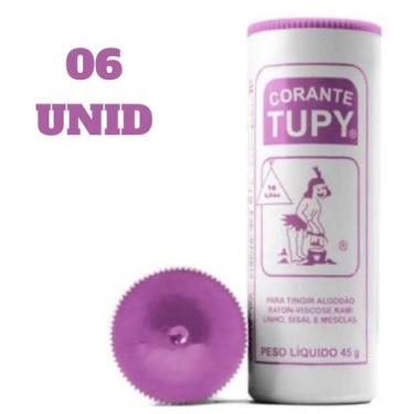 Imagem de Corante Roupa E Tecidos Tupy Diversas Cores 45g - 6 Unidades, Lilas