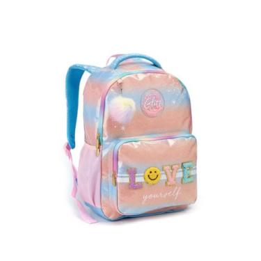 Imagem de Mochila Costas Juvenil Love Escolar Faculdade Rosa Meninas - Seanite