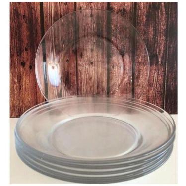 Imagem de Conjunto 12 Pratos Fundo Refeição Vidro Resistente Jantar - UDCHARMOSA