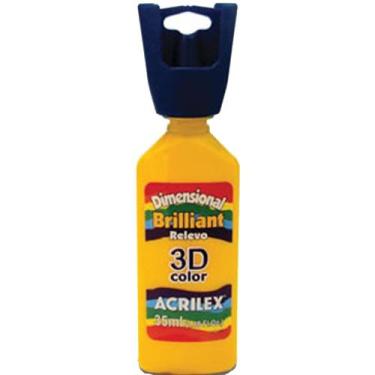 Imagem de Tinta Dimensional Relevo 3D Brilhante Amarelo Ouro - ACRILEX