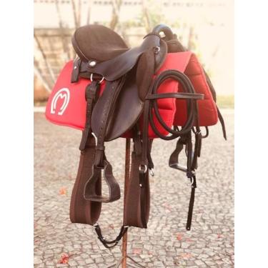 Imagem de Sela Australiana para Pista Completa Marrom 15 Polegadas - Selaria Mar