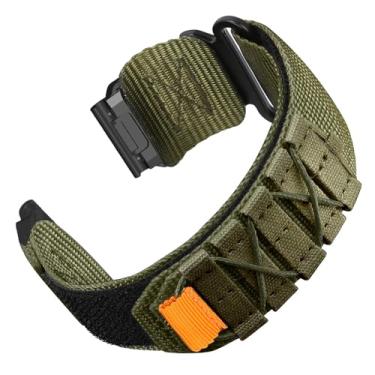 Imagem de WIIKAI Pulseiras de substituição para relógio, compatíveis com Garmin Fenix 8 de 47 mm/Fenix E 47 mm/Fenix 7/Fenix 6/Fenix 5 para Amazfit Falcon/para COROS VERTIX pulseira de substituição de nylon