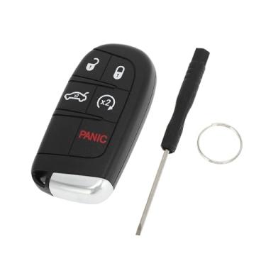 Imagem de VekAuto Capa de chave para Dodge Charger 2011-2021 para Dodge Challenger 2015-2022 entrada sem chave controle remoto capa de substituição 5 botões M3N-40821302