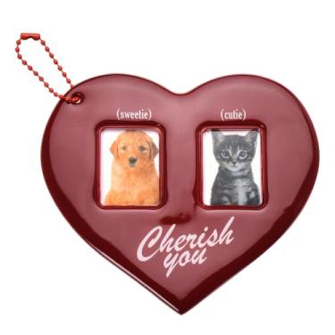 Imagem de Borhmty Porta-retrato de casal, pequena moldura de Natal para casal, presente de Natal para casal, dia dos namorados, presente de Natal para casal, Vermelho, P