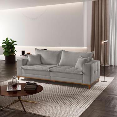 Imagem de Sofá Matrix 02 Módulos de 90cm B25cm Meu Sofá Online, A230 LINHO CINZA