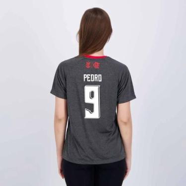 Imagem de Camisa Flamengo Pedro 9 Var Feminina Cinza - Braziline, P