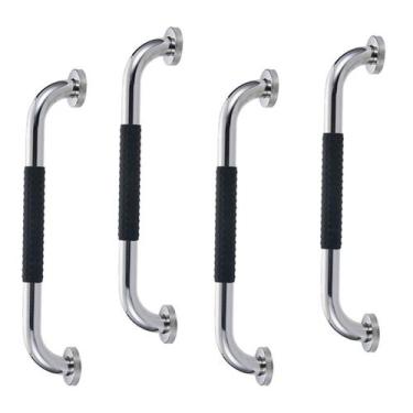 Imagem de Barra de Apoio 60cm Inox Suporte Antiderrapante Kit 4 unidades Banheir