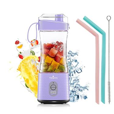 Imagem de Vaeqozva Liquidificador Portátil para Shakes e Smoothies Mini Liquidificador A Bateria Copo Liquidificador Recarregável USB Jucier de Tamanho Pessoal para Viagens, Casa, Esportes, Escritório e Ativida