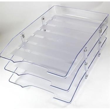Imagem de Caixa CorrespondêNcia Escaninho Tripla ArticuláVel Cristal Transparente Ou Fumê(Cristal)