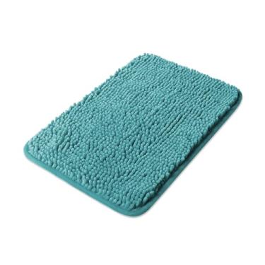 Imagem de Yeaban Tapetes de banheiro pequenos 30,5 x 45,7 cm – Tapetes de banho de chenille grossos | Tapete de banho absorvente e lavável, antiderrapante, tapetes macios e macios para banheiro, chuveiro, pia