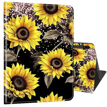 Imagem de Capa para Samsung Galaxy Tab S8 Plus 2022/S7 FE 2021/S7 Plus 2020 31.5 cm, capa completa ultrafina com suporte multiângulo com função despertar/dormir - Girassóis