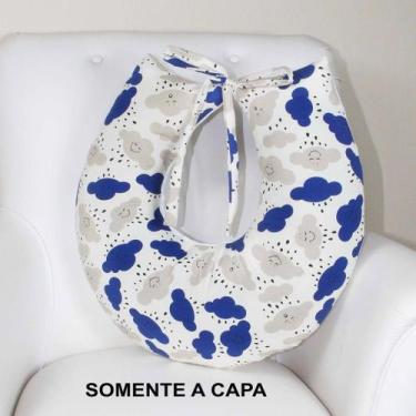 Imagem de Capa de Almofada Amamentação - NoBrand, Chuva de Benção Marinho