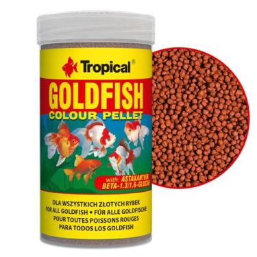 Imagem de Ração Goldfish Colour Pellet Tropical 45g para Peixes Kinguio Carpa em