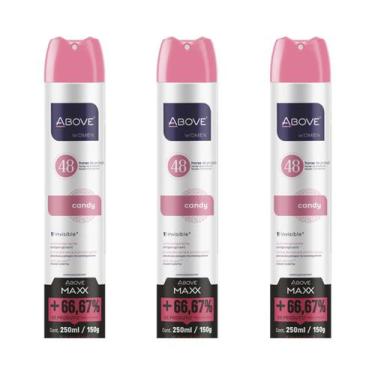 Imagem de Kit 3 und Desodorante Above Aero 250ml Maxx Clas Candy