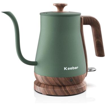 Imagem de Chaleira Elétrica 0,8 L com Desligamento Automático, em Aço Inoxidável, 110V 1000W, Keebar XH W081, Verde