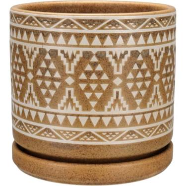 Imagem de CACHEPÔ VASO DECORATIVO PLANTA HOME&CO CERÂMICA 11x11x11cm MARROM