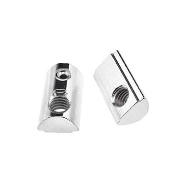 Imagem de Odinest Porcas de roda M6 T da série 3030 com mola roll-in, pacote com 24 unidades de aço carbono para perfil de extrusão de alumínio série 3030 com compartimento de 8 mm para impressora 3D