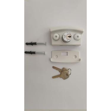 Imagem de Fechadura Mini Com Chave Para Janela De Vidro - Kit 15 V/A HELA (Branco)